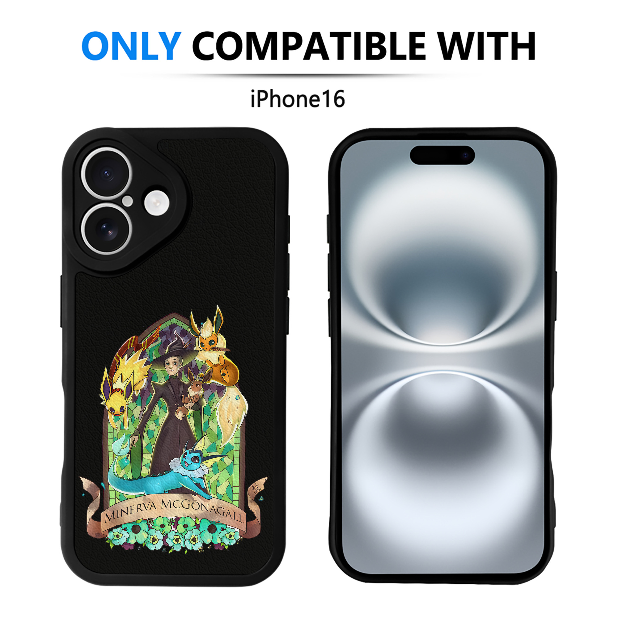 （画像用） Harry Potter ハリー・ポッターシリーズ 【iPhone 16シリーズ対応】シリコンスマホケース（レザー調） 材質：シリコン